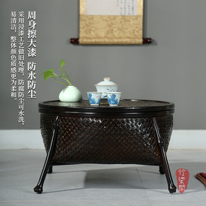 <b>Bamboo</b> Tea <b>Table</b> With Storage Multi Functional Asian Style Coffee <b>Table</b> - Product Image 3