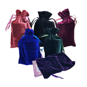 廉价定制标志天鹅绒塔罗牌符文包项链珠宝手表小物品6英寸<span class=keywords><strong>X</strong></span> 9英寸天鹅绒拉绳包圣诞礼物 - Product Image 1