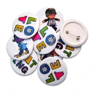 Badge bouton personnalisé en forme ronde avec logo imprimé, en fer blanc, magnétique, sans nickel, avec épingle de sécurité - Product Image 3