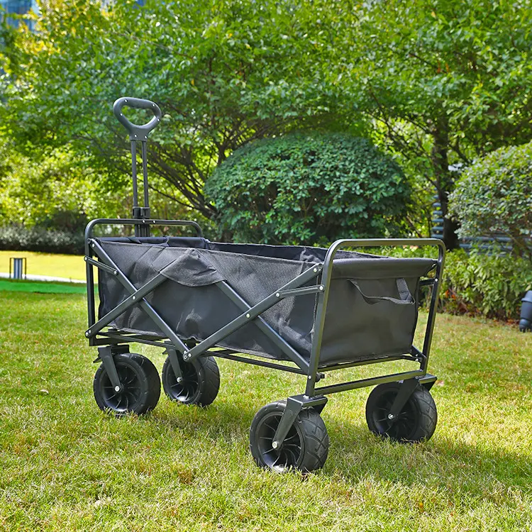 Carro da campeggio pieghevole da spiaggia con struttura in metallo pieghevole per esterni con carrello da campeggio da giardino