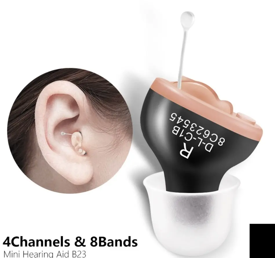 Kabellose hörgeräte wifi billig schwarz wiederauf ladbarer hörgerät verstärker unsichtbares hörgerät mini für taube