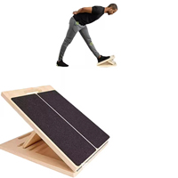Tabla de estiramiento de pantorrillas de madera con inclinación ajustable para rehabilitación, entrenamiento y fitness, tabla de sujeción para entrenamiento de pantorrillas de pie