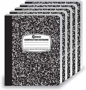 Cuaderno de composición de mármol personalizado de tamaño A5 para niños, estudiantes, escuela ancha, impresión a rayas, 72 hojas suaves/duras, línea francesa - Product Image 2