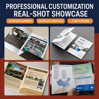 Dossier de présentation en carton personnalisé, dossier de documents imprimé avec impression UV, impression numérique pour les entreprises