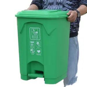 Manufacturer made trash can modern Eco friendly dustbins outdoor pedal plastic waste bins