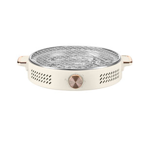 Parrilla Eléctrica Doméstica 35x29x7cm 801W-1200W con Control de Temperatura Ajustable, Barbacoa Interior y Tetera con Revestimiento Antiadherente de PTFE - Product Image 2