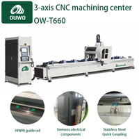 Centre d'usinage CNC industriel OUWO pour la fabrication de profilés en alliage d'aluminium avec Siemens 828D et changeur d'outils automatique