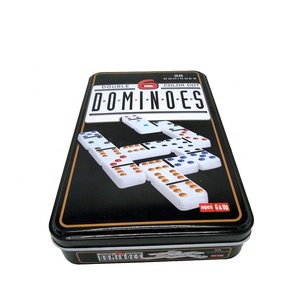 Ngà đôi sáu <span class=keywords><strong>Domino</strong></span> được thiết lập với các chấm màu cho trò chơi <span class=keywords><strong>domino</strong></span> móng tay được trình bày trong một hộp thiếc thời trang - Product Image 4