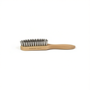 TTAKE Hand <b>Brush</b> With Wooden Handle Stainless Steel Abrasive <b>Brush</b> 6x15x25 Mm 24 <b>Wires</b> - Product Image 2