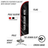 Bandera de Plumas Personalizada para Exteriores con Soporte, Resistente al Viento, Bandera Publicitaria Voladora para Playa con Base Cruzada