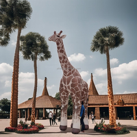 Mascottes de parc de zoo grand animal réaliste réaliste girafe gonflable