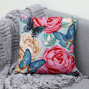 Mẫu Thiết Kế Của Thêu Gối Trường Hợp <span class=keywords><strong>Sofa</strong></span> Trang Trí Nội Thất Needlepoint Handmade Nhung Gối Đệm - Product Image 5