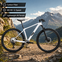 Vélo de montagne VTT en fibre de carbone haute performance 29 pouces, 12 vitesses, léger, en alliage de magnésium, pour le cyclisme en extérieur