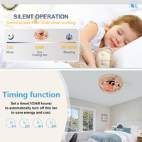 Ventilateur de plafond LED domestique à télécommande avec lumière, 6 vitesses, en corde de chanvre, pour salon, chambre et bureau – Meilleures ventes
