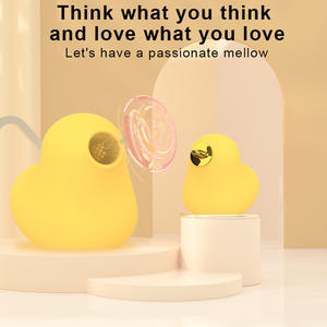 Kleiner Gelber Enten-Vibrator mit Saugfunktion für Brustwarzen- und Klitoris-<span class=keywords><strong>Stimulation</strong></span>, Weiblicher Masturbator, Sexmaschine für Frauen, Erotisches Kreativspielzeug - Product Image 2