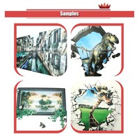 PE-S10 5D Printer Inkjet Dinding Lantai Sensor Ultrasonik Ganda Penentuan Posisi Otomatis Tinta UV Permukaan Tidak Rata Baru Mural Dalam & Luar Ruangan CE