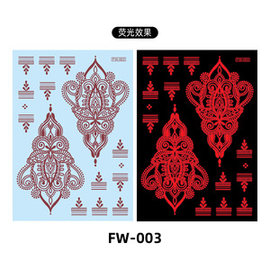 สติกเกอร์สัก<span class=keywords><strong>ลาย</strong></span>ชั่วคราวแบบเรืองแสง <span class=keywords><strong>ลาย</strong></span><span class=keywords><strong>สัก</strong></span>นีออนสำหรับร่างกายและใบหน้า <span class=keywords><strong>ลาย</strong></span>อินเดียเซ็กซี่ ดีไซน์ทันสมัย - Product Image 4