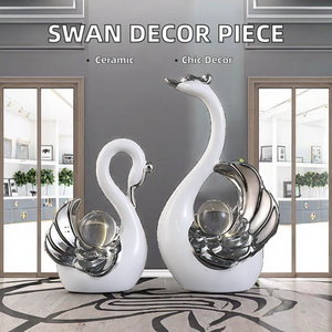Decoración de Cisne Blanco y Negro de Cerámica Art <span class=keywords><strong>Deco</strong></span> para el Hogar, Ideal para Regalos, Sala de Estar - Product Image 2