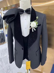 2025 abiti da sposa con motivo floreale giacca formale da uomo con pantaloni gilet 3 pezzi da sposo abito Slim Fit - Product Image 2