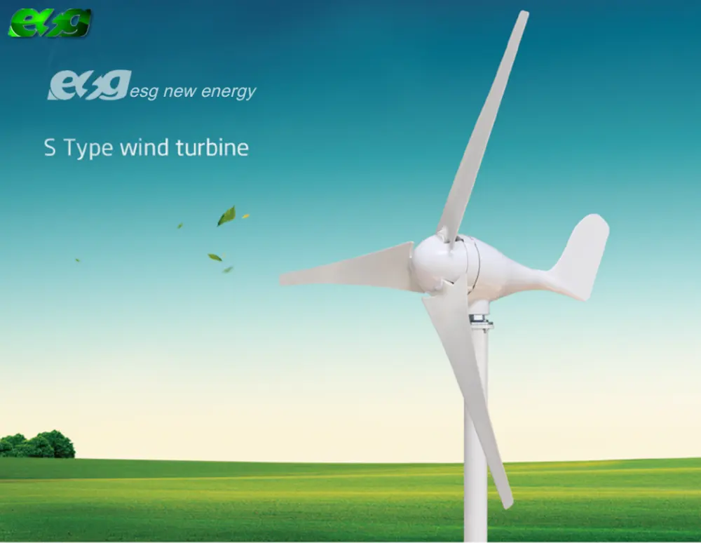 Esg eixo vertical turbina eólica 3-5kw, gerador de economia de energia, turbina eólica, kit de energia solar híbrida