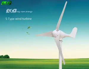 Esg Verticale As Windturbine 3-5kw Energiebesparende Generator Windturbine Wind Hybride Zonne-Energie Kit Generatoren