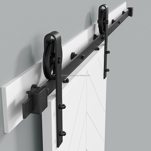 Kit de <span class=keywords><strong>Puerta</strong></span> <span class=keywords><strong>Corredera</strong></span> Estilo Moderno Personalizable de 5 pies/1.52 m, Kit de Herrajes para <span class=keywords><strong>Puerta</strong></span> <span class=keywords><strong>Corredera</strong></span> de Acero al Carbono Resistente al Óxido - Product Image 3