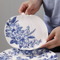 Assiettes et plateaux ronds en céramique de style américain pour la maison, les restaurants et les fêtes, écologiques, biodégradables et durables