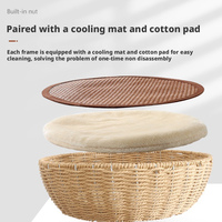 Arbre à chat en bois massif avec cadre d'escalade, panier tissé en sisal, jouet pour chat, fournitures pour chat, carton
