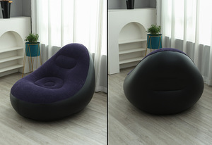 संयोजन प्लग इंफ्लेटेबल एयर सोफा कुर्सी आरामदायक फोल्डेबल लाउंज के लिए फुट पेडल के साथ आउटडोर अवकाश आलसी सोफा - Product Image 4