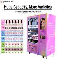 Distributeur automatique commercial de produits de beauté (perruques, cils, cosmétiques) avec écran tactile 22 pouces, compatible SDK, basé sur le cloud, acceptant la monnaie et le paiement en espèces