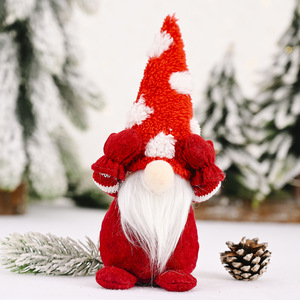 Christmas <b>Xmas</b> Dwarf Christmas Elf Gnome Doll Faceless Snowflake Hat Eye Covering New Year Plush Christmas Gnome - Product Image 6