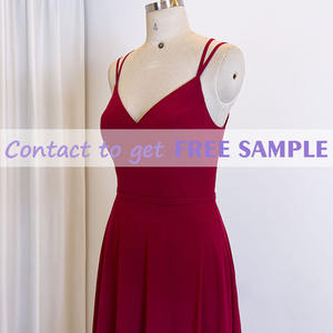 TEENYEE Robe de Demoiselle d'Honneur Longue au Sol Robes de Soirée Rouge pour Femmes Robes de Demoiselle d'Honneur de Mariage, Grandes Tailles - Product Image 4