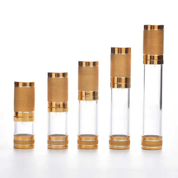 Vacuüm Clear Sproeier Cosmetische Toner Verpakking Airless Gouden Lege Cosmetische Airless Pomp Fles Goud