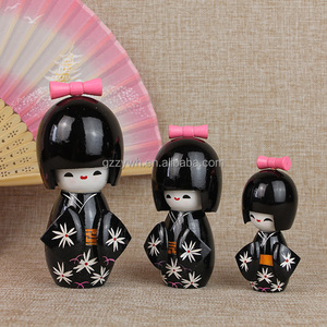 2025 vente chaude Mini mignon multicolore en bois artisanat traditionnel Kokeshi 3 1 poupée japonaise enfant cadeau Figurine dos école Halloween - Product Image 3