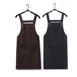 Tùy Chỉnh In Biểu Tượng Thợ Cắt Tóc Cao Bồi Tạp Dề Mới Phong Cách Bền Dày Bông Nhà Bếp Bib Denim Cho Nam Giới Phụ Nữ Với Túi - Product Image 2