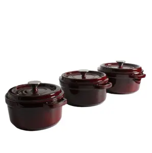 Hot Sale Burgundy Cast Iron Cookware Pot Enamel Casserole Cast Iron Pot Dutch Oven