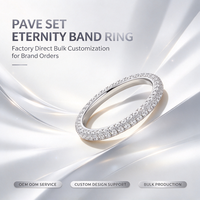 Nouvelle bague semi-éternelle en argent sterling 925 avec moissanite cercle complet, personnalisable pour le port quotidien