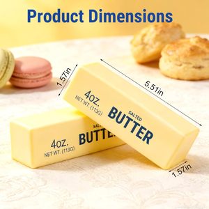 Boule de beurre souple à remontée lente, jouet anti-stress réaliste en forme de bâton de beurre pour adultes, idéal pour le bureau et la maison - Product Image 2