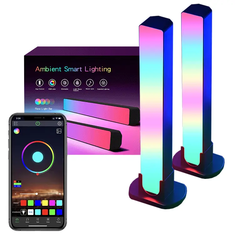 Rhythm Lights LED RGB Colorful Music Ambient Light LED Bar Music Rhythm With Scene Modes And Music Modes Smart Light Bar Dector