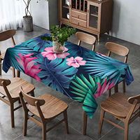 Nappe Florale Tropicale Hawaïenne Hibiscus Feuille de Palmier en Polyester pour Fêtes Luau, Plage d'Été et Décoration Intérieure - Vente en Gros