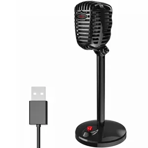 USB Condenser Professional Recording MIC for PC Wired Conference Skype Meeting Microphone with 360 Sound Pickup