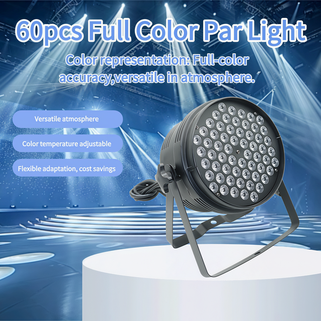 Factory Direct LED Mini Plastic Flat Par Can 60pcs RGB 3in1 Stage Light LED Par Light Equipment for Stage Wedding Bar Disco