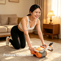 Rodillo Abdominal de Estructura Estable y Nuevo Estilo con Rebote Automático para Ejercicios Abdominales en Casa para Hombres y Mujeres Adultos