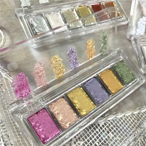 Poudre de plâtre aquarelle solide 6 couleurs en boîte carrée, paillettes Aurora pour ongles, pour la décoration professionnelle des ongles, pigment lumineux - Product Image 1