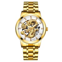 Montre-bracelet à quartz M1030 pour homme, nouveau design créatif de dragon, bracelet en acier, style décontracté et sportif, luxe masculin