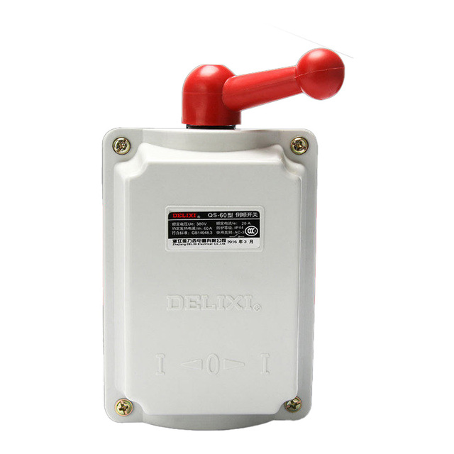 Delixi Reversing Switch QS-60 Waterproof Forward and Reverse Switch for Single-Phase and Three-Phase Motors 20A 50HZ