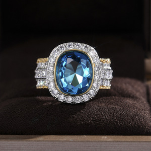 Anello geometrico bicolore da donna, design semplice, anello da indossare tutti i giorni - Product Image 5