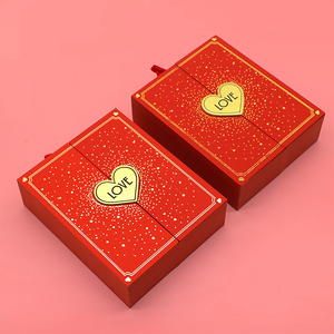 Doppia porta aperta Eco Friendly vuoto san valentino gioielli ti amo scatola regalo per collana - Product Image 2