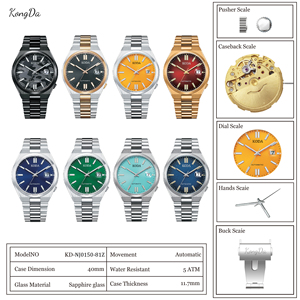 Orologio Meccanico Automatico di Lusso Personalizzato OEM/ODM, in Acciaio Inossidabile Argentato, con Funzione Data, Indicazione <span class=keywords><strong>24</strong></span> <span class=keywords><strong>Ore</strong></span> e Impermeabilità 5 ATM - Product Image 2