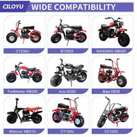 Chaîne arrière de remplacement ZCLH 60T 420 maillons 90/40 pour modèles de mini-motos
